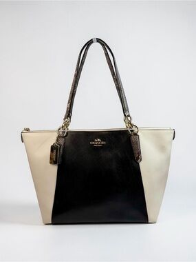 🐍 Coach Ava Snakeskin Embossed Leather Tote